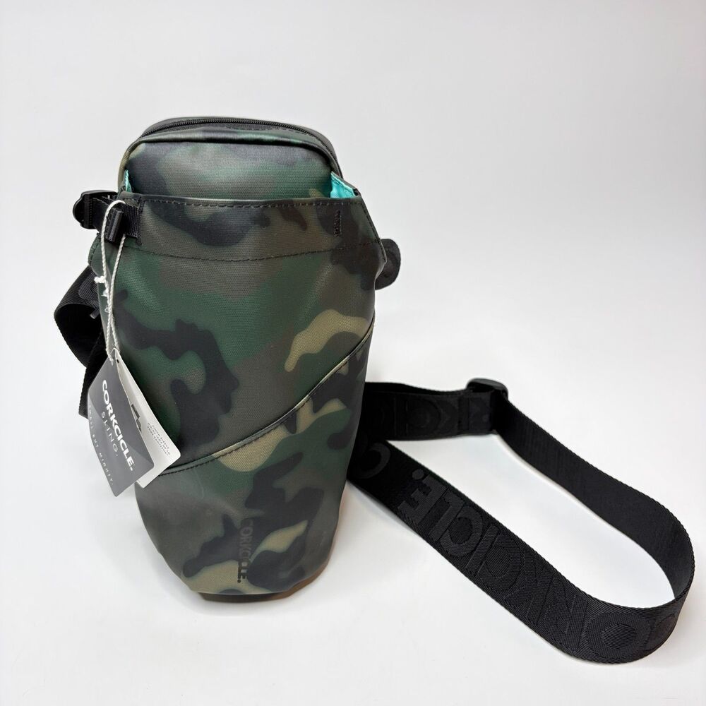 NWT CORKCICLE  Crossbody Waterbottle Holder Woodland Camo Sling Festival Outing